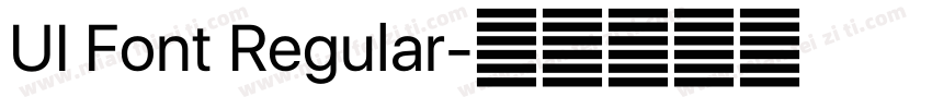 UI Font Regular字体转换